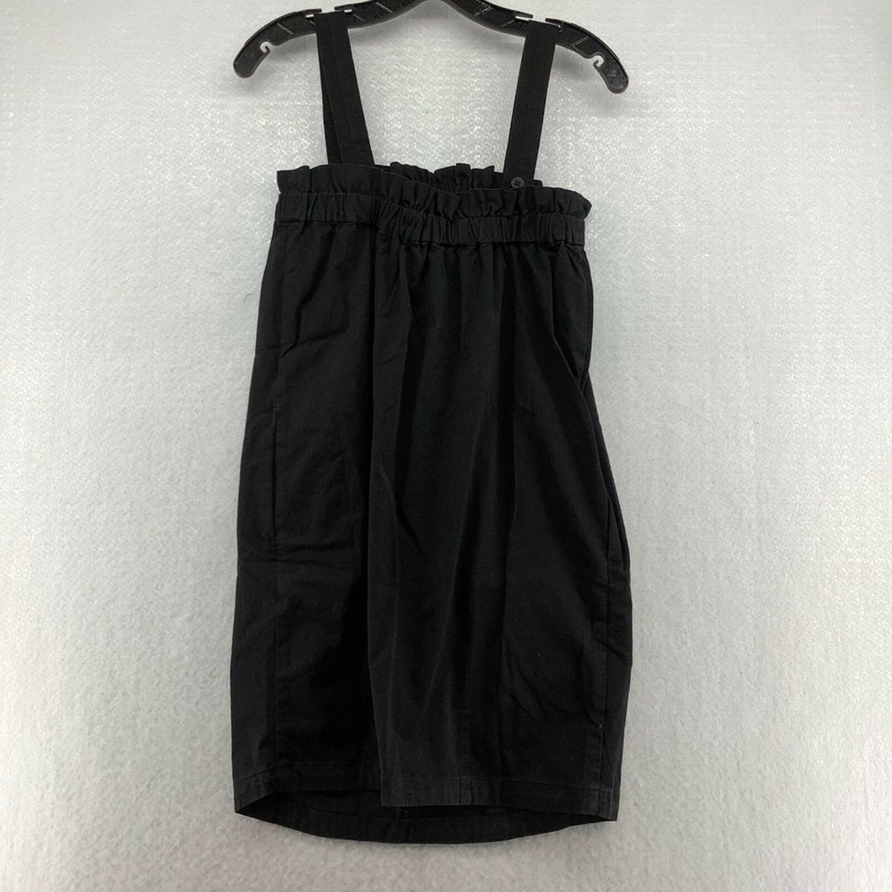Everlane Womens Wide Strap Longline Elastic Square Neck Black Midi Dress Size XS